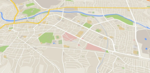 Aerial street map.