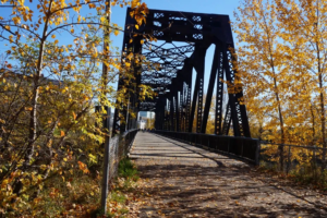 Bridge in Red Deer County in Fall.