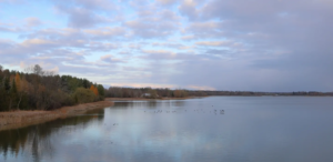 Guelph Lake on a Winter day. Guelph, Ontario, Canada.