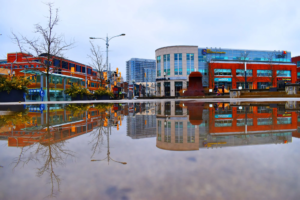 Flooded area of City of Waterloo.