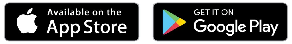 Available on the Apple App Store image and Get it on Google Play store image.