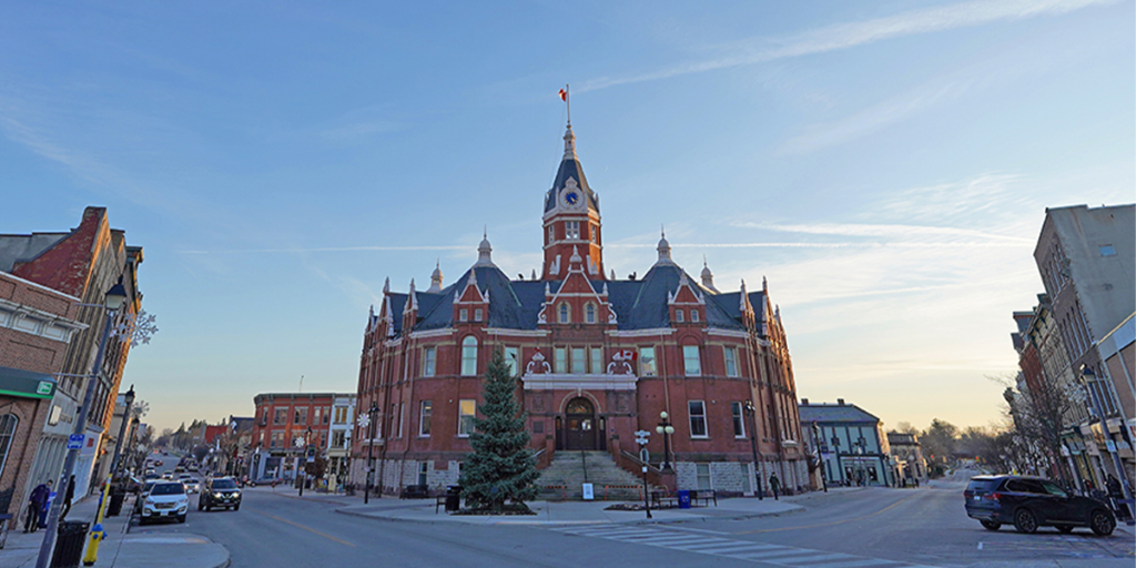 City Hall building in Stratford, Ontario, Canada.