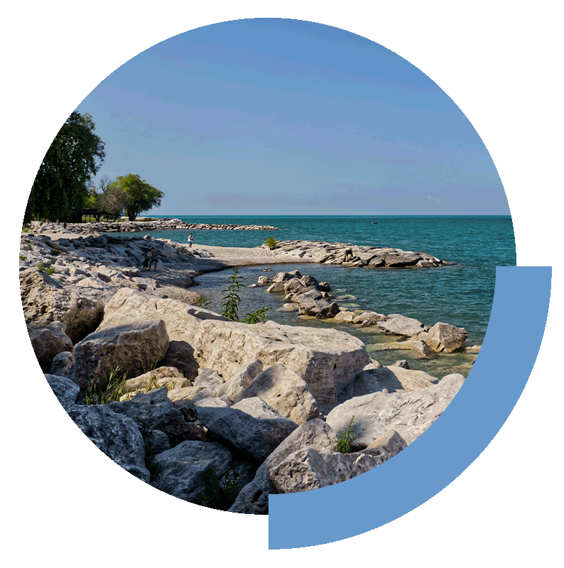 View of Lake Huron.