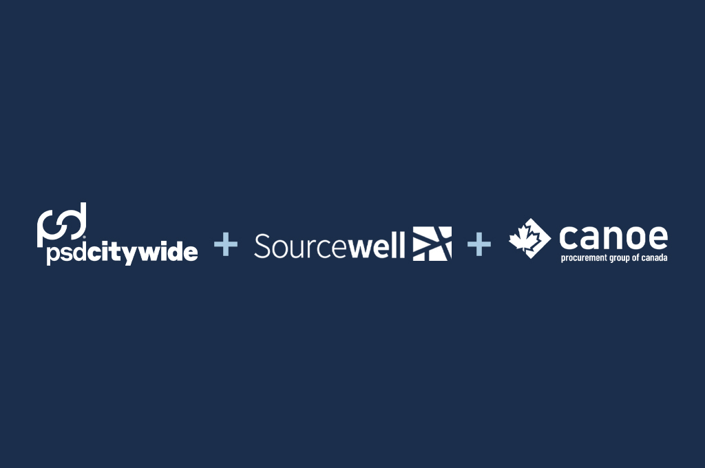 Graphic with PSD Citywide, Sourcewell and Canoe logos