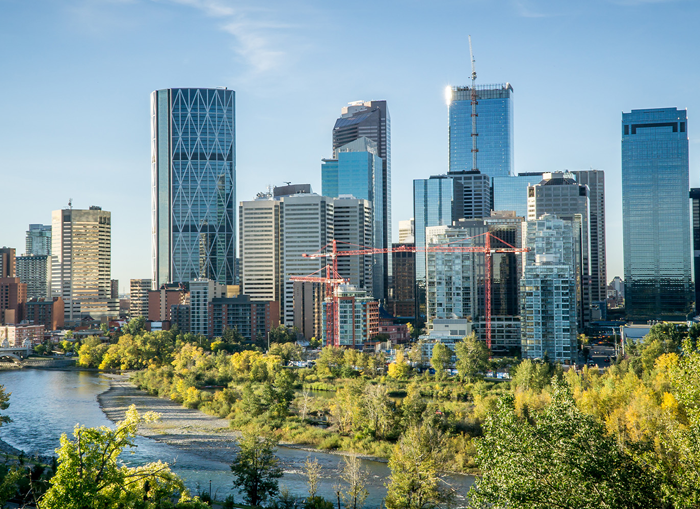 View of Calgary, Alberta, Canada.