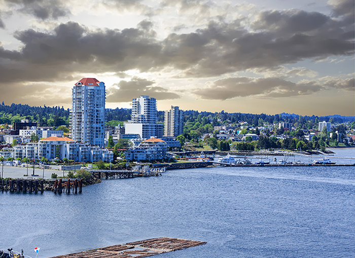 View of Nanaimo, British Columbia, Canada.