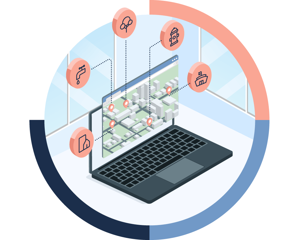 GIS system integration graphic