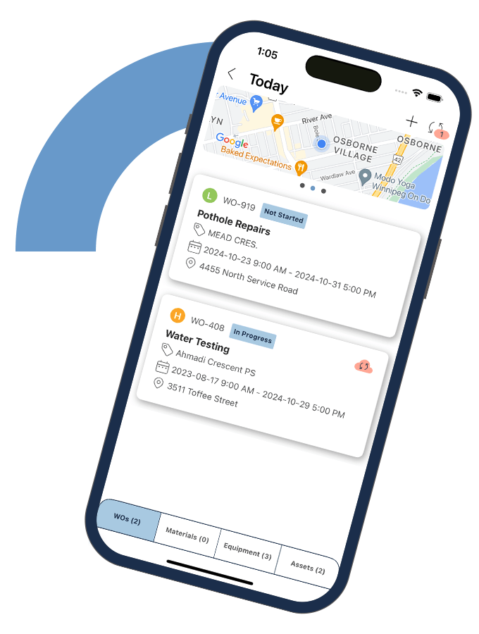 Mobile app features display