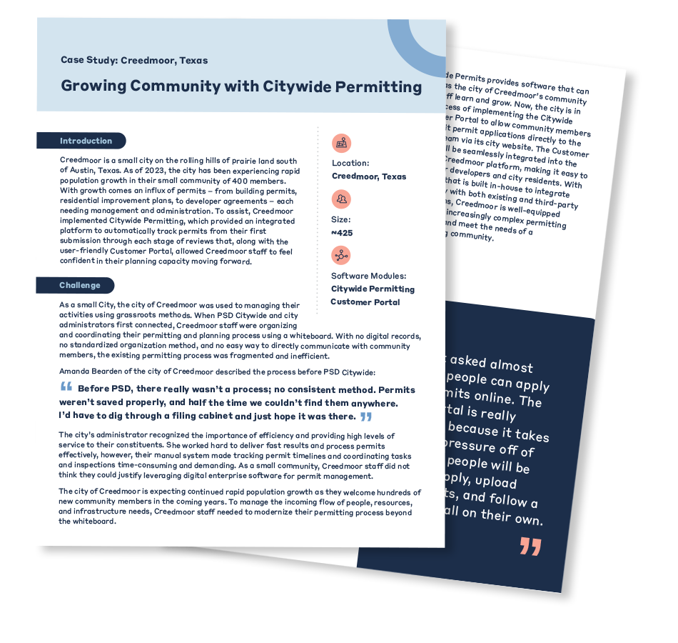 Image of Creedmoor case study pages.