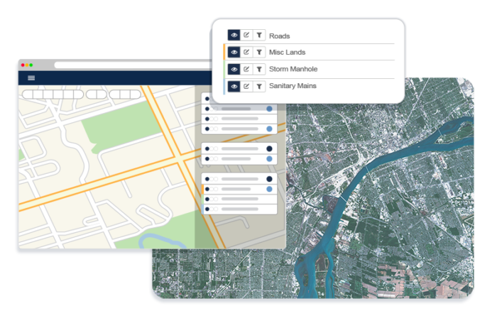 Image of Citywide GIS software and aerial mapping.