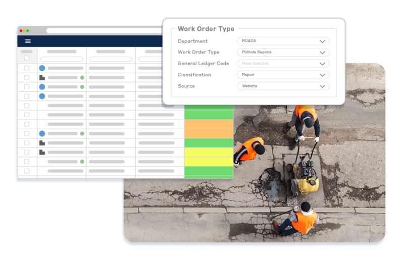 Image of Citywide software and public works employee on site.