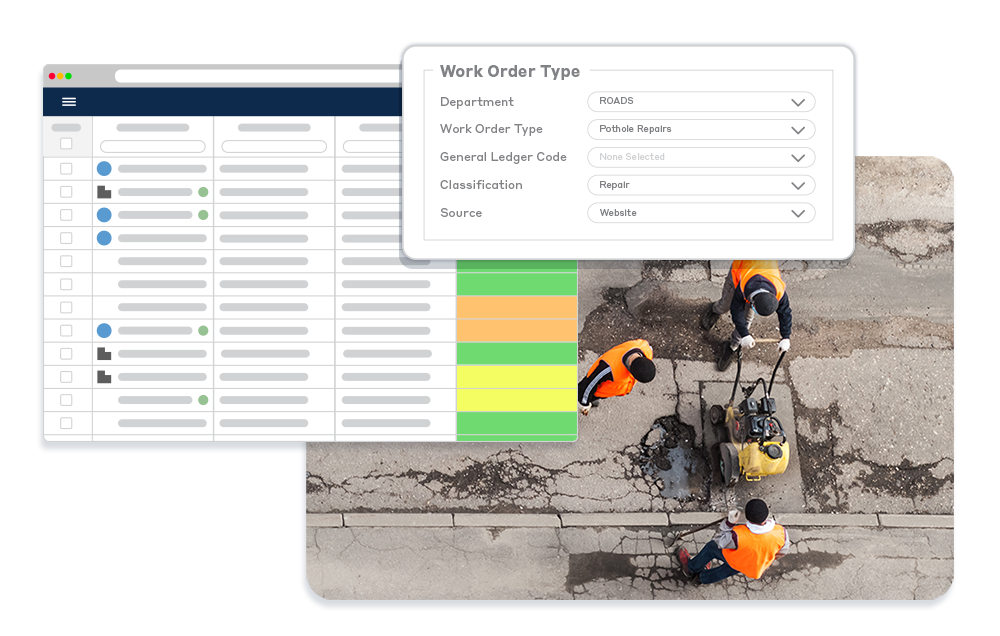 Image of Citywide software and public works employee on site.