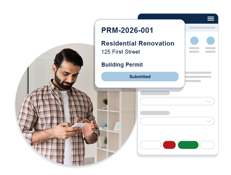 Image of citizen using Customer Portal software.